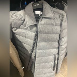 Reiss Men’s Warm Soft Winter Jacket-Gray-Small